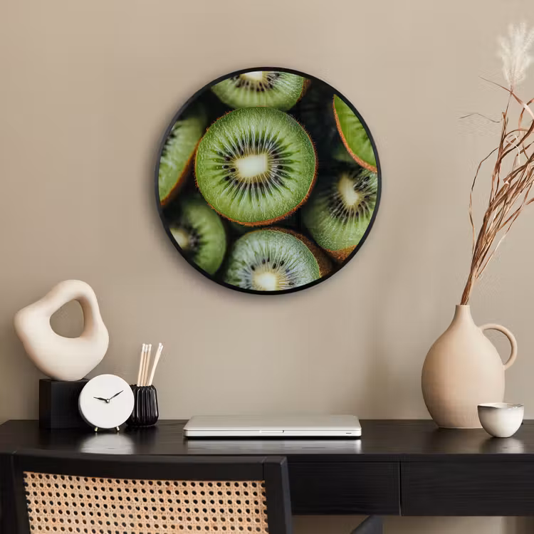 Kiwi - Fruit - Groen Fotolijst rond zonder passe partout klein -sfeer1