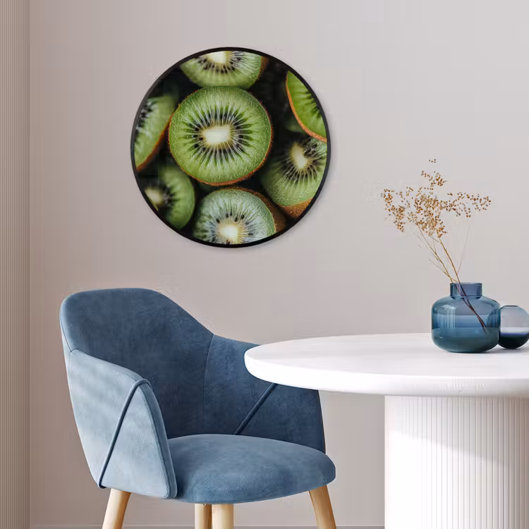 Kiwi - Fruit - Groen Fotolijst rond zonder passe partout klein -sfeer2