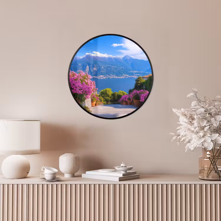 Lake Como - Italië - Landschap Fotolijst rond zonder passe partout klein -sfeer3