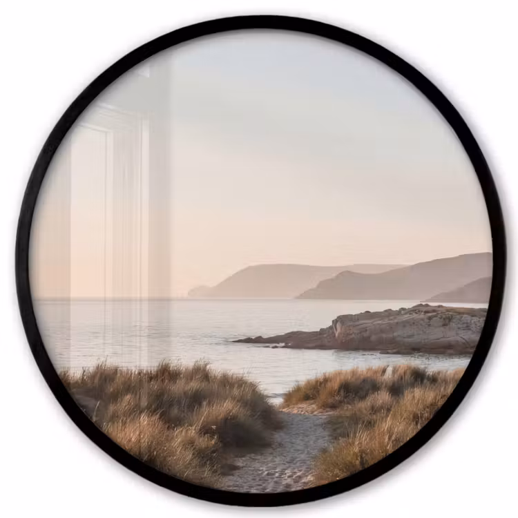 Landschap - Kust - Duinen Fotolijst rond zonder passe partout klein -3d