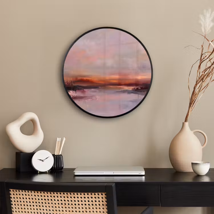 Landschap - Zonsondergang - Abstract - Modern - Roze Fotolijst rond zonder passe partout klein -sfeer1