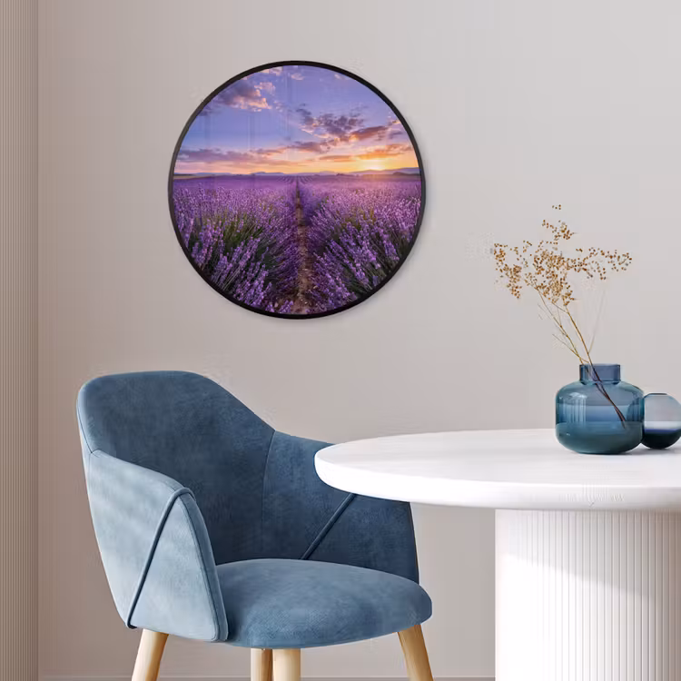 Lavendel - Veld - Natuur - Paars Fotolijst rond zonder passe partout klein -sfeer2