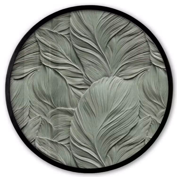 Bladeren - Textuur - Groen Fotolijst rond zonder passe partout klein 856 -3d