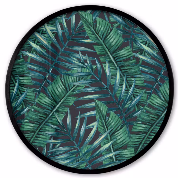 Bladeren - Tropisch - Jungle -  Natuur Fotolijst rond zonder passe partout klein -3d