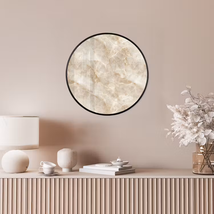Lichtbeige - Onyx - Subtiel Fotolijst rond zonder passe partout klein 856 -sfeer3
