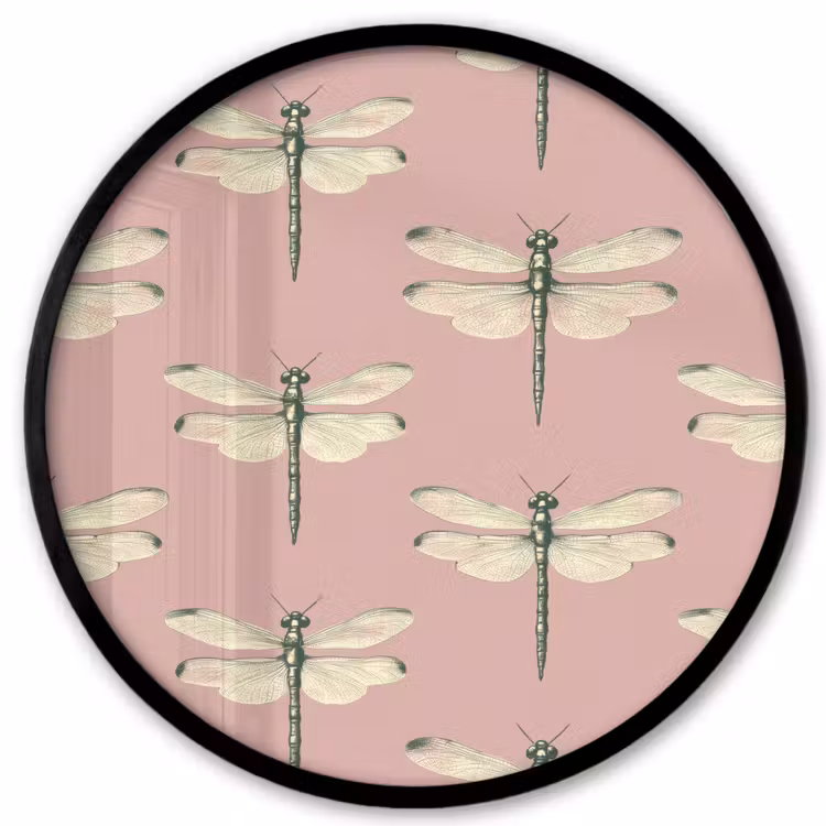 Lillibellen - Patroon - Roze Fotolijst rond zonder passe partout klein 856 -3d