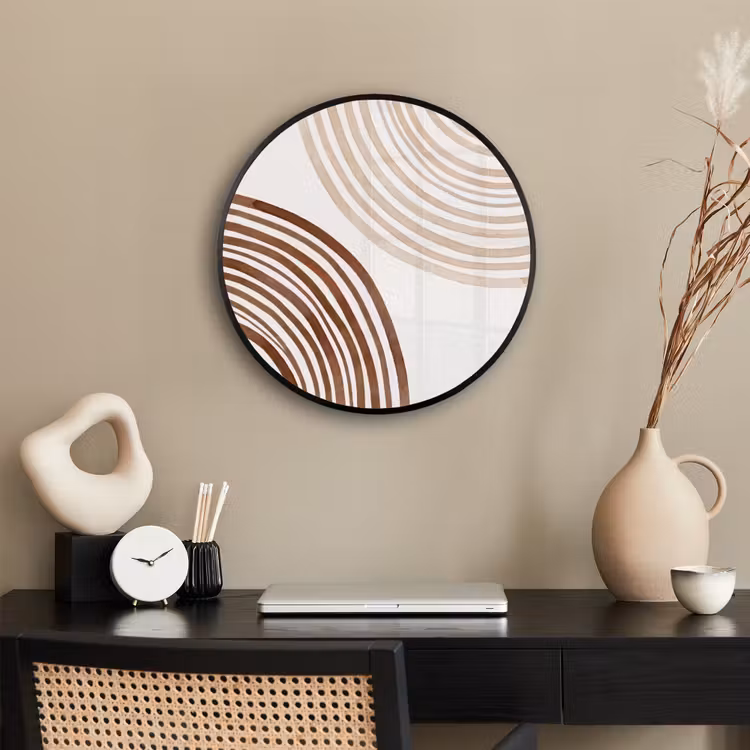 Photo Frame Round - Lines - Minimalist - Art - Lijnen - Minimalistisch - Kunst Fotolijst rond zonder passe partout klein