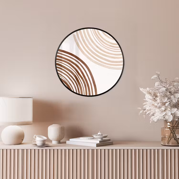 Photo Frame Round - Lines - Minimalist - Art - Lijnen - Minimalistisch - Kunst Fotolijst rond zonder passe partout klein