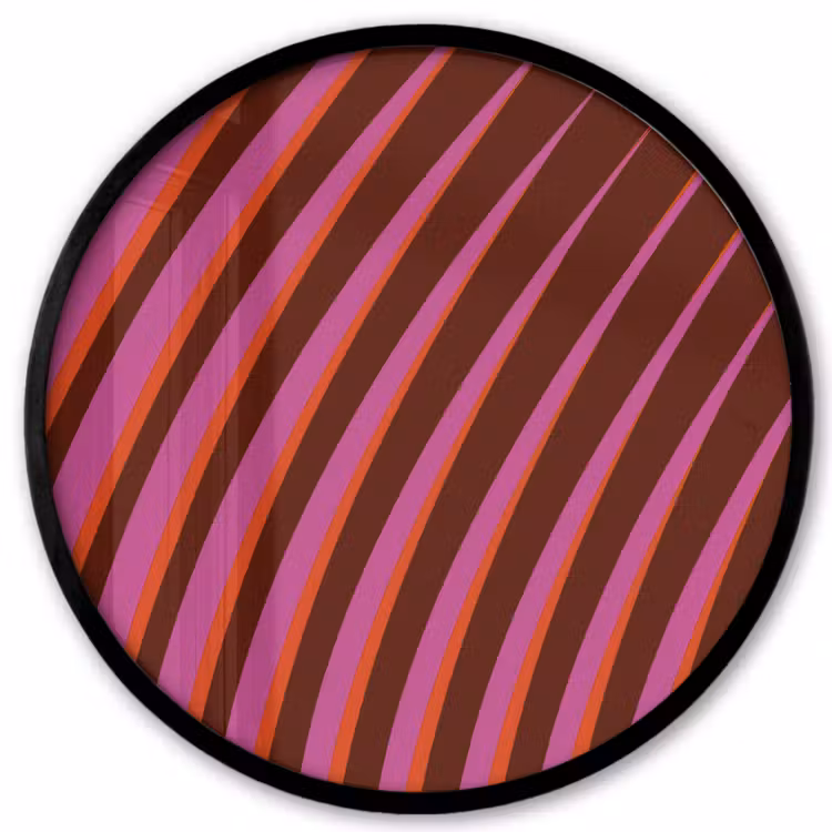 Lijnen - Rood - Beweging Fotolijst rond zonder passe partout klein -3d