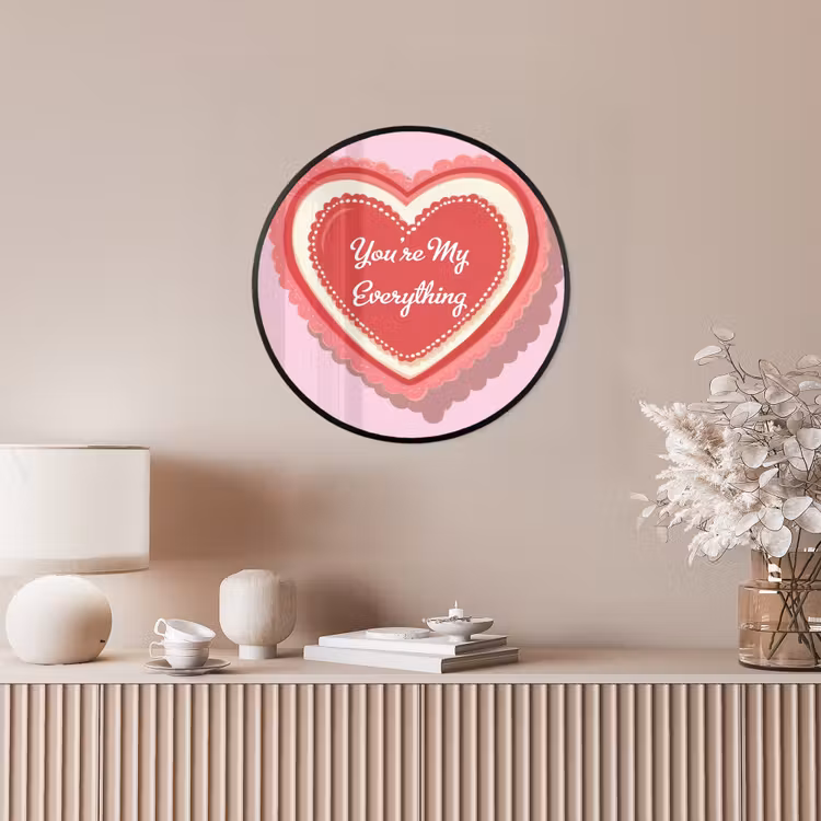 Liefde - Hart - Valentijn Fotolijst rond zonder passe partout klein -sfeer3