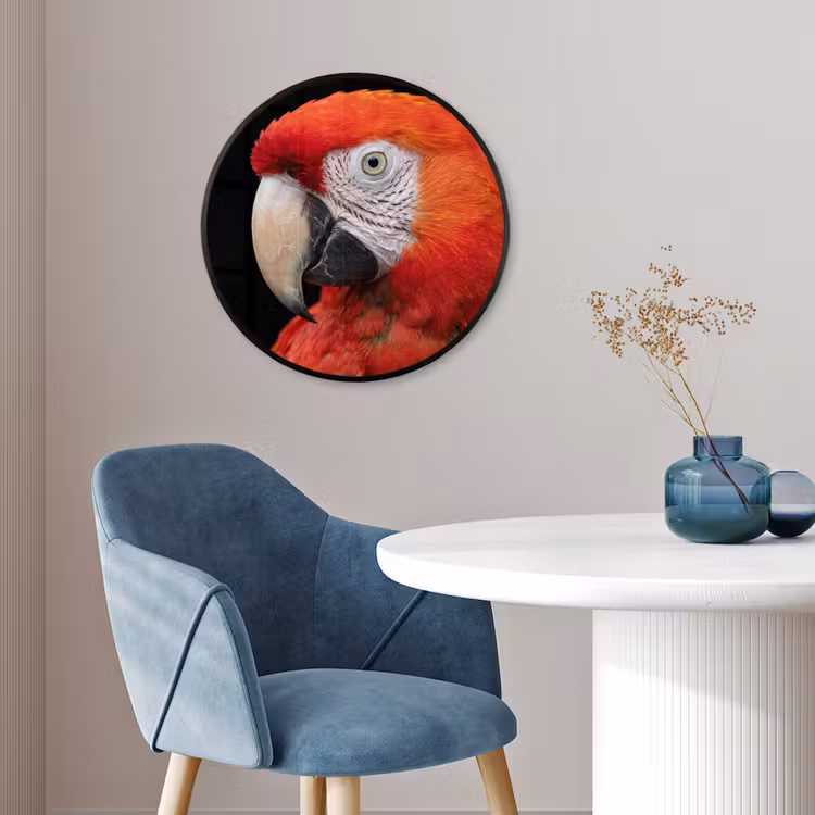 Ara - Portret - Rood Fotolijst rond zonder passe partout klein -sfeer2