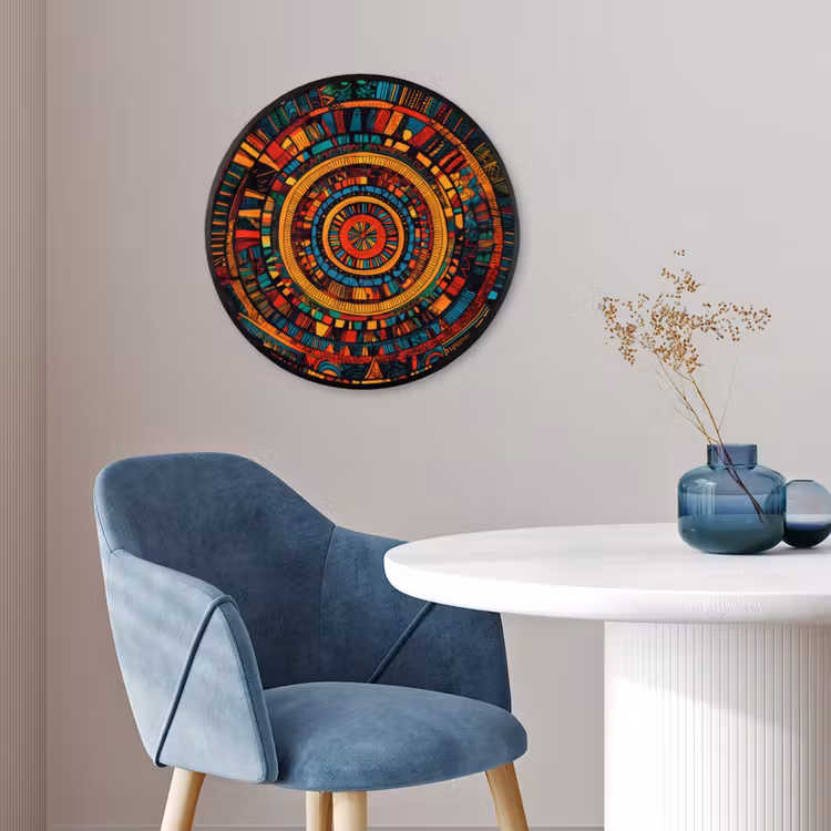 Mandala - Cirkels - Patronen Fotolijst rond zonder passe partout klein -sfeer2