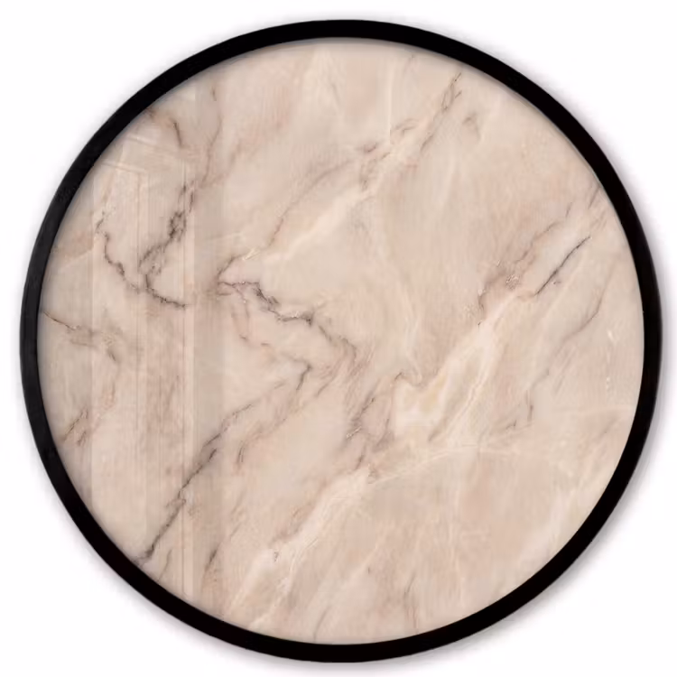 Marmer - Patroon - Abstract - Modern - Beige Fotolijst rond zonder passe partout klein -3d