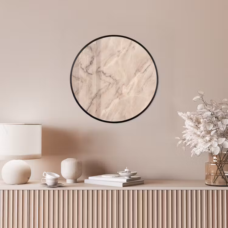 Marmer - Patroon - Abstract - Modern - Beige Fotolijst rond zonder passe partout klein -sfeer3