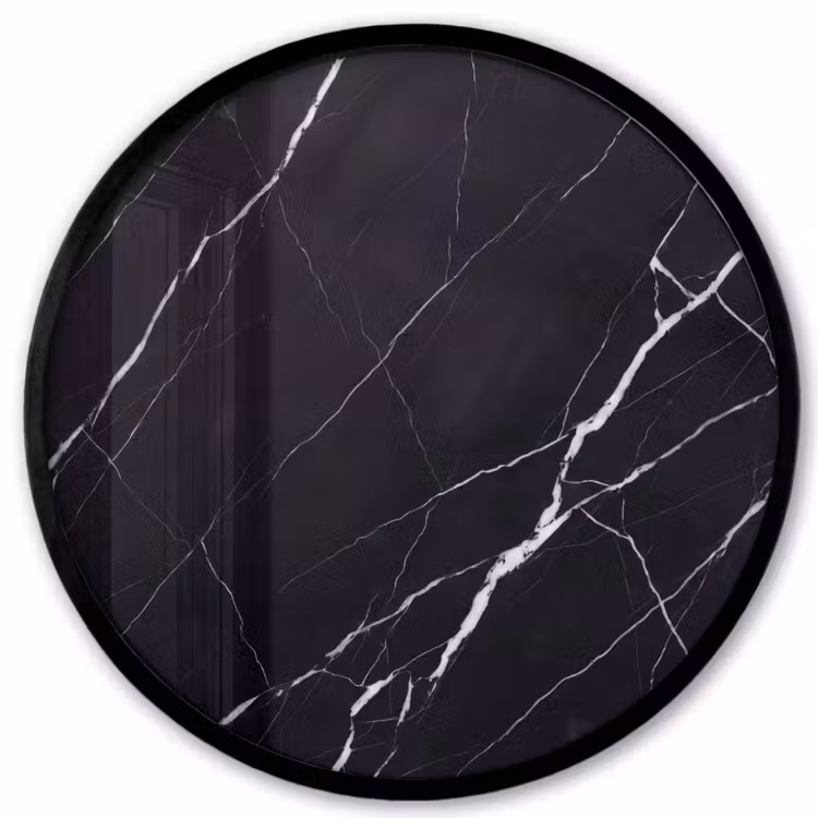 Marmer - Patroon - Abstract - Modern - Zwart Fotolijst rond zonder passe partout klein -3d