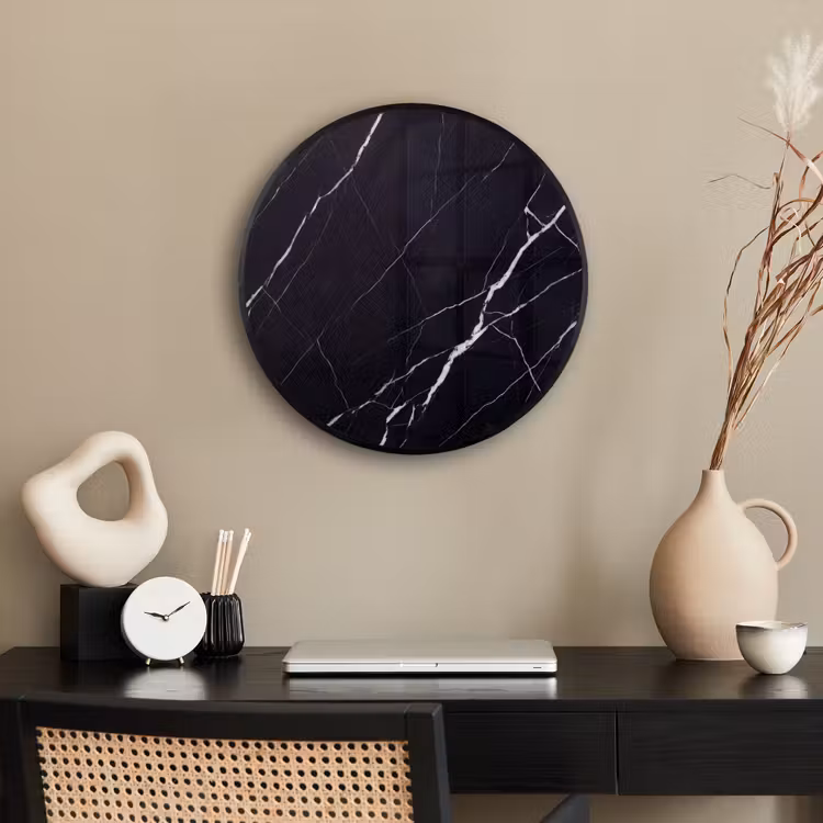 Marmer - Patroon - Abstract - Modern - Zwart Fotolijst rond zonder passe partout klein -sfeer1