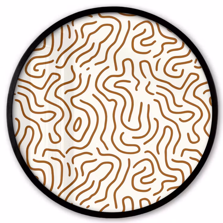Minimalistisch - Patroon - Terracotta Fotolijst rond zonder passe partout klein 856 -3d