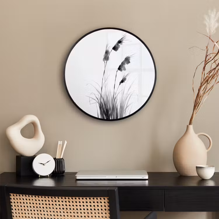 Minimalistisch - Stelen - Wit Fotolijst rond zonder passe partout klein -sfeer1