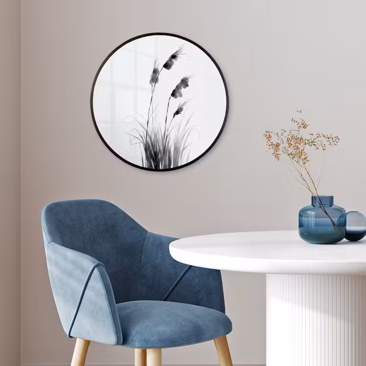 Minimalistisch - Stelen - Wit Fotolijst rond zonder passe partout klein -sfeer2