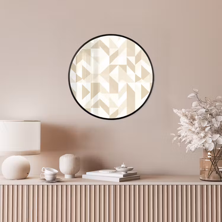 Modern - Abstract - Beige Fotolijst rond zonder passe partout klein 856 -sfeer3