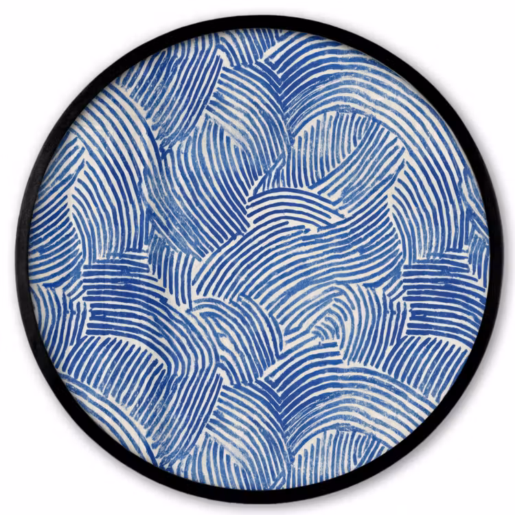 Modern - Abstract - Blauw Fotolijst rond zonder passe partout klein 856 -3d