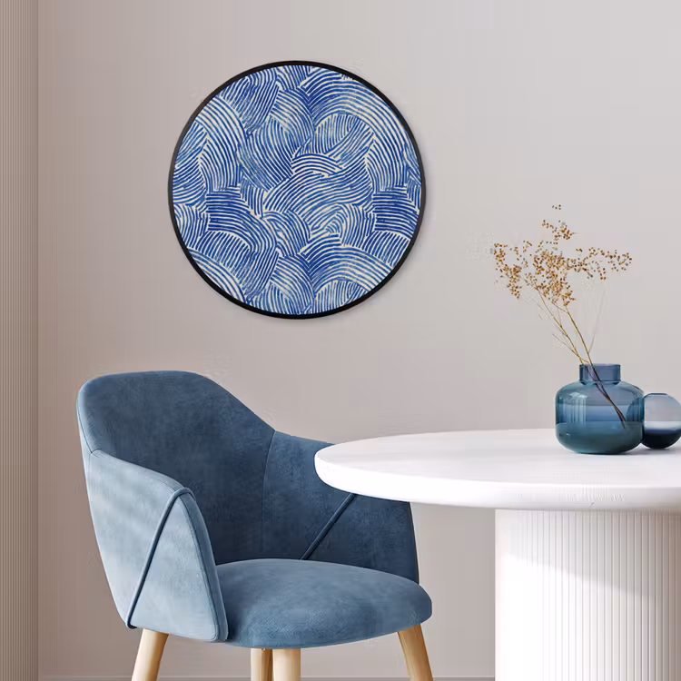 Modern - Abstract - Blauw Fotolijst rond zonder passe partout klein 856 -sfeer2