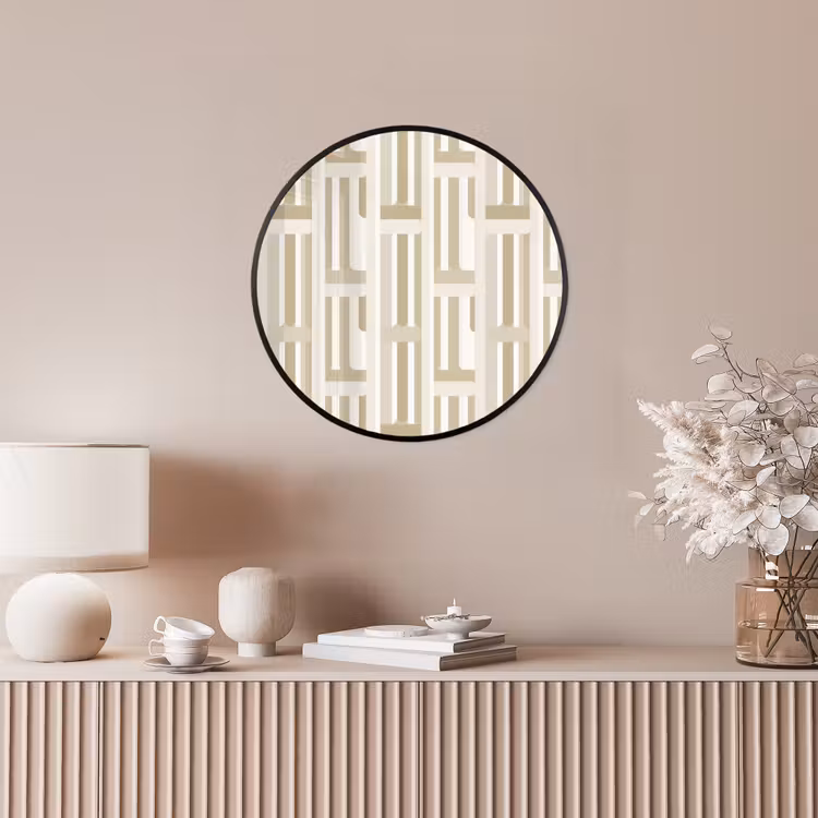 Modern - Geometrisch - Beige Fotolijst rond zonder passe partout klein 856 -sfeer3