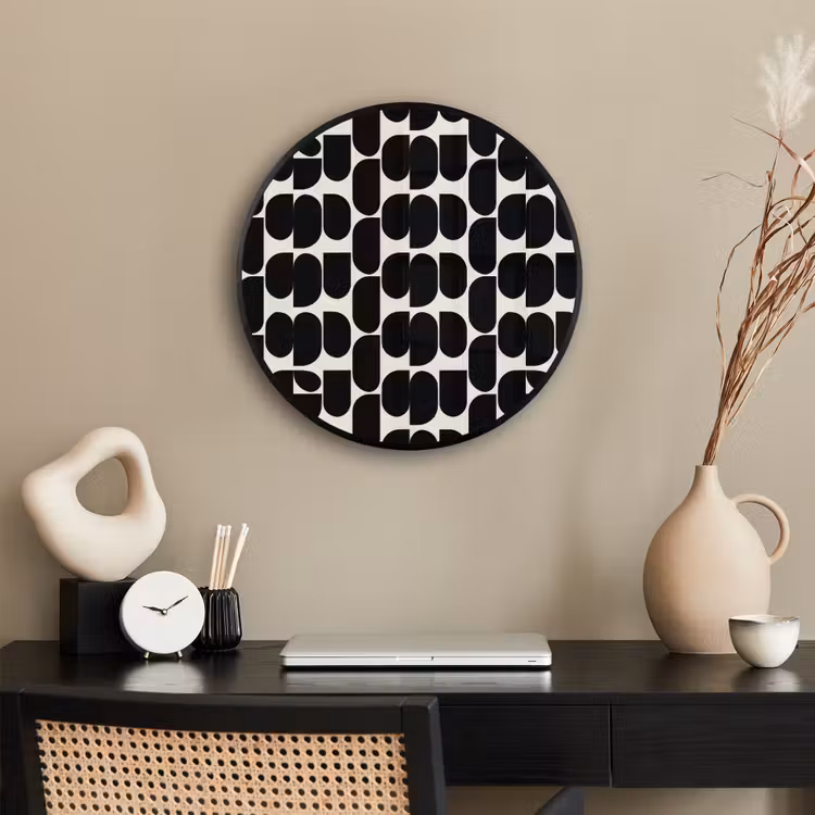 Modern - Patroon - Zwart Fotolijst rond zonder passe partout klein 856 -sfeer1