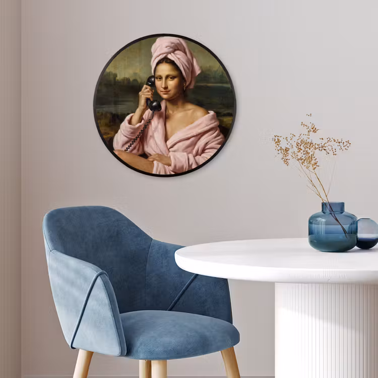 Mona - Klassiek - Roze Fotolijst rond zonder passe partout klein -sfeer2