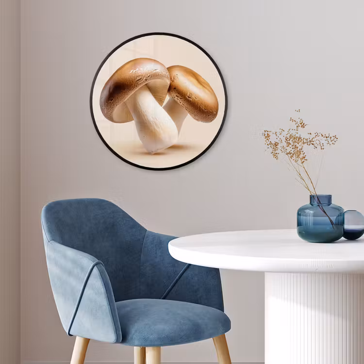 Champignons - Zacht - Beige Fotolijst rond zonder passe partout klein -sfeer2