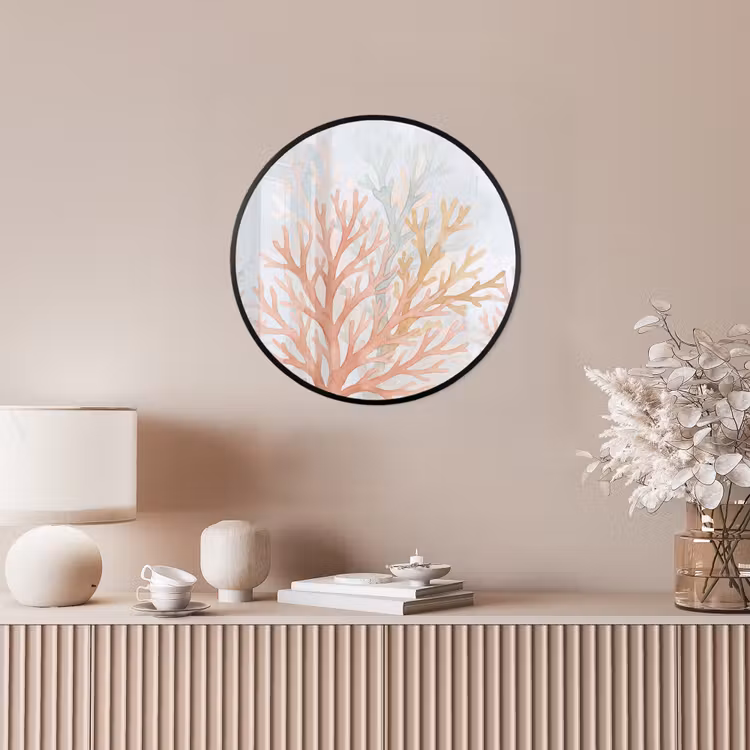 Natuur - Abstract - Aquarel - Organisch - Warm Fotolijst rond zonder passe partout klein -sfeer3