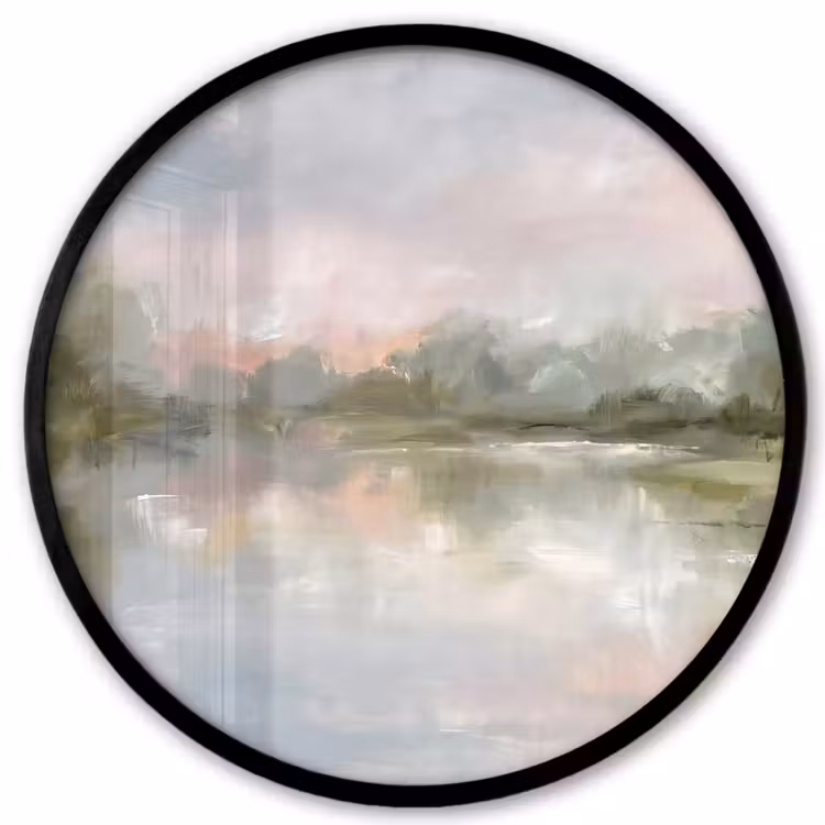 Natuur - Landschap - Abstract - Water - Groen Fotolijst rond zonder passe partout klein -3d