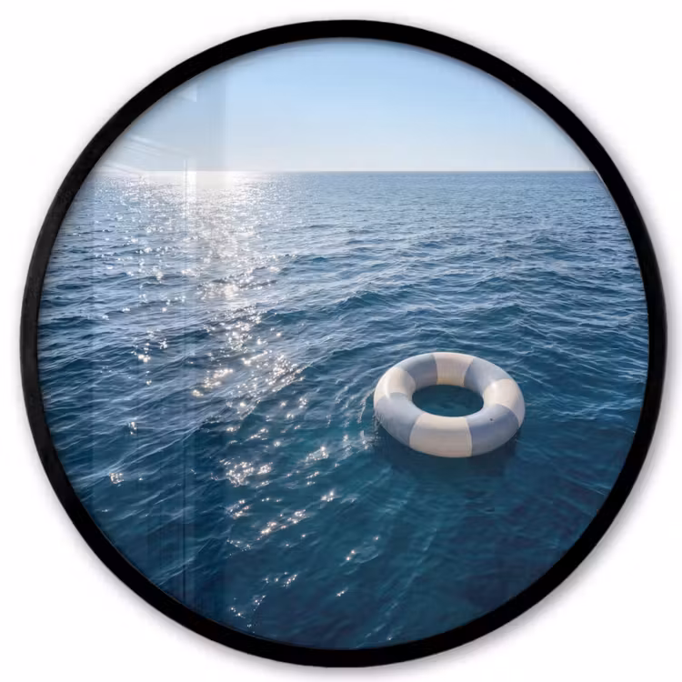 Oceaan - Zwemband - Horizon Fotolijst rond zonder passe partout klein -3d