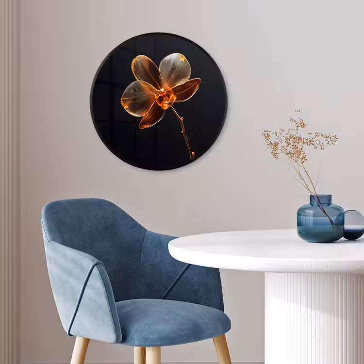 Orchidee - Doorzichtig - Bloem Fotolijst rond zonder passe partout klein -sfeer2