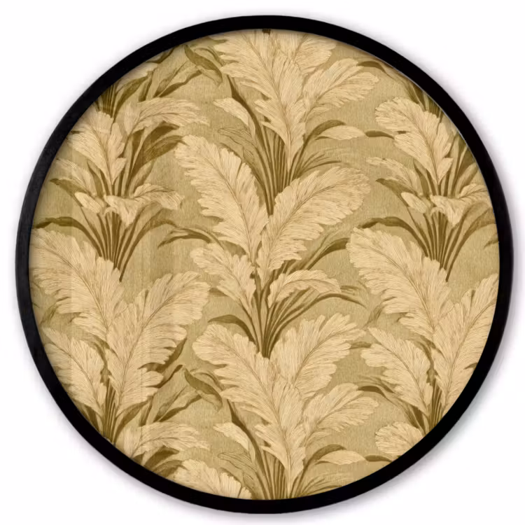 Palmbladeren - Klassiek - Groen Fotolijst rond zonder passe partout klein 856 -3d