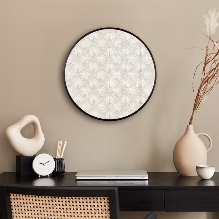Patroon - Bloemen - Beige Fotolijst rond zonder passe partout klein 856 -sfeer1
