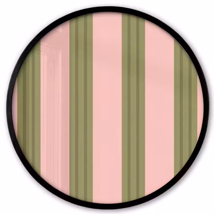 Patroon - Strepen - Abstract - Roze - Groen Fotolijst rond zonder passe partout klein -3d