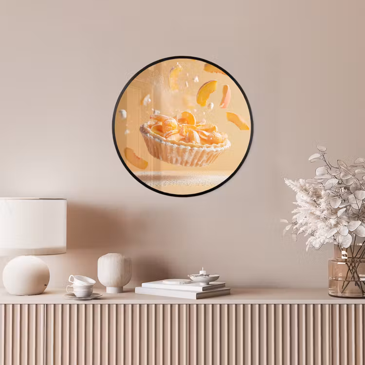 Peach - Eten - Taart - Oranje Fotolijst rond zonder passe partout klein -sfeer3
