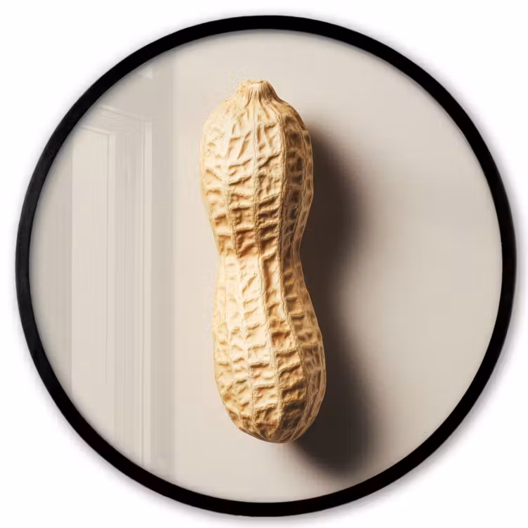 Pinda - Ruw - Beige Fotolijst rond zonder passe partout klein -3d