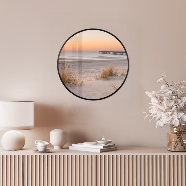 Pier - Zonsondergang - Strand Fotolijst rond zonder passe partout klein -sfeer3