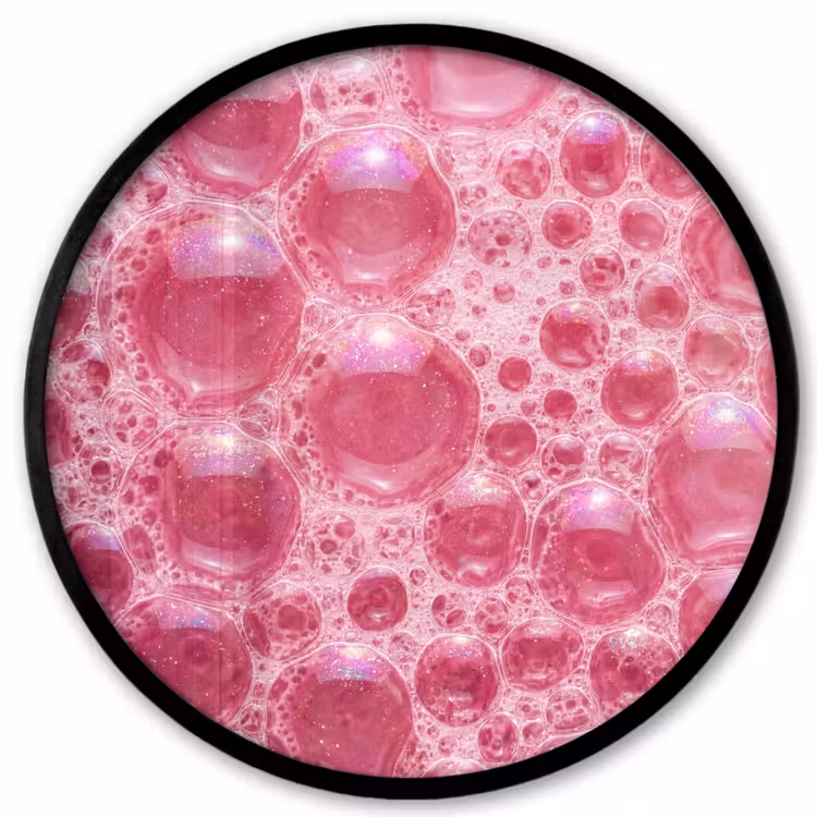 Roze - Schuim - Bubbels Fotolijst rond zonder passe partout klein -3d