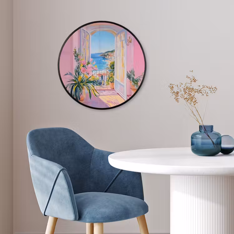 Roze - Buiten - Verf Fotolijst rond zonder passe partout klein -sfeer2