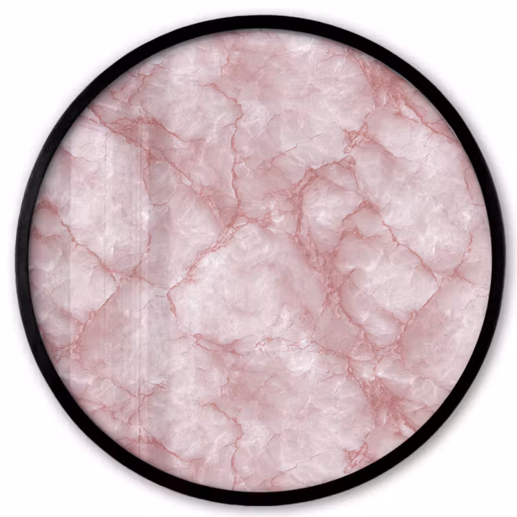 Roze - Kwartsmarmer - Aders Fotolijst rond zonder passe partout klein 856 -3d