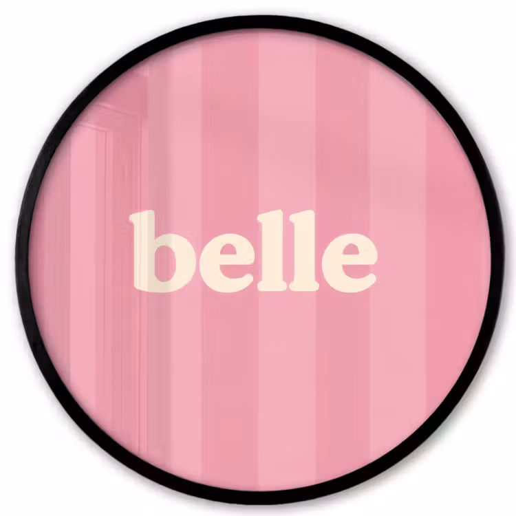 Roze - Gestreept - Belle Fotolijst rond zonder passe partout klein -3d