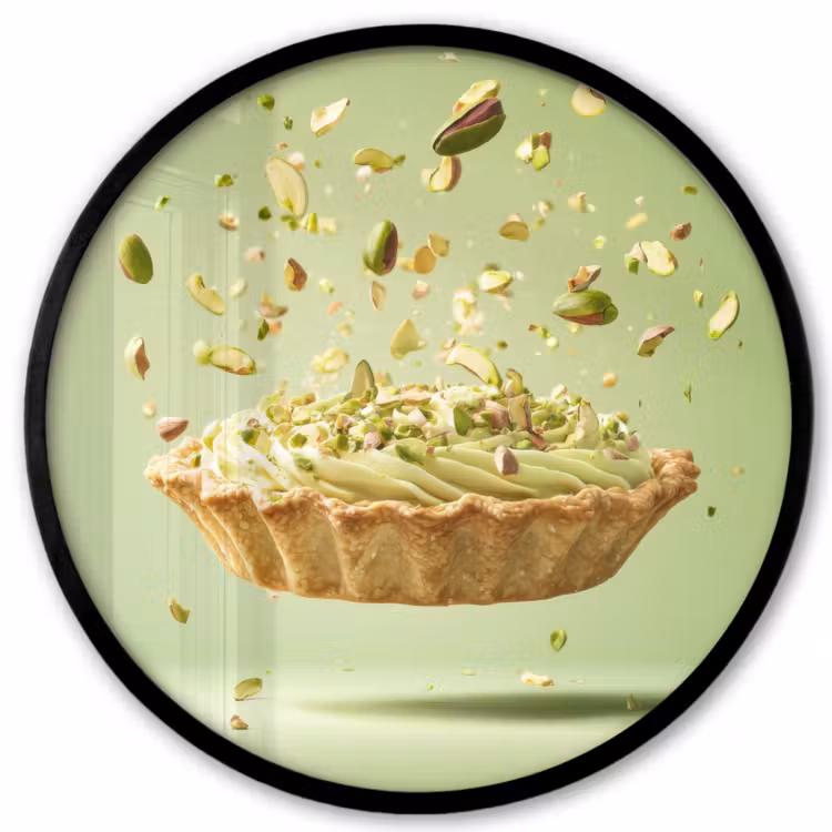 Pistache - Taart - Noten - Eten Fotolijst rond zonder passe partout klein -3d
