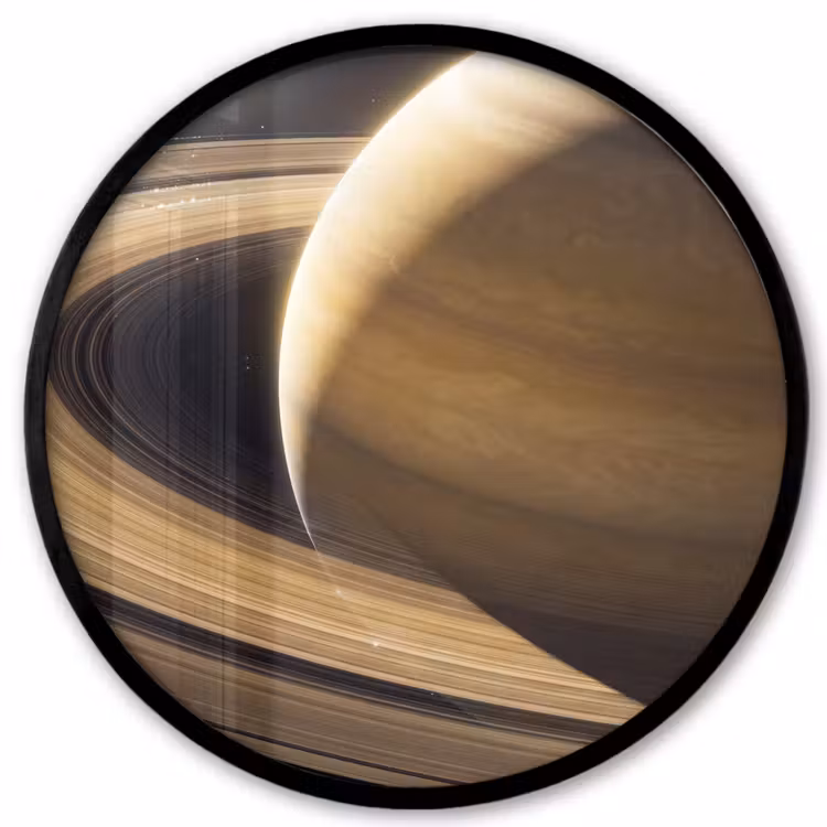 Photo Frame Round - Planet - Rings - Space - Planeet - Ringen - Ruimte Fotolijst rond zonder passe partout klein