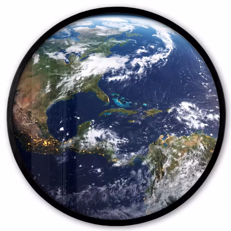 Photo Frame Round - Planet - Space - Cosmos - Planeet - Ruimte - Kosmos Fotolijst rond zonder passe partout klein