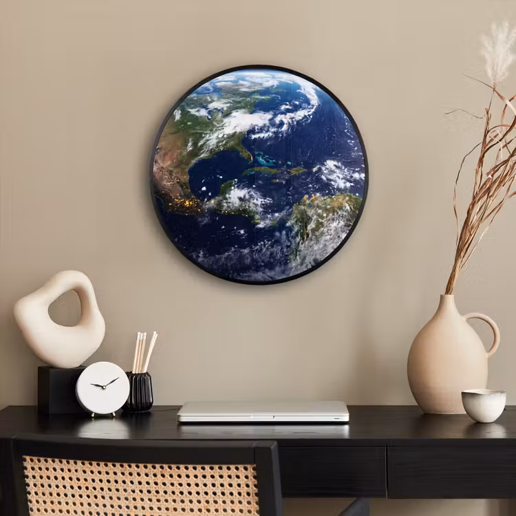 Photo Frame Round - Planet - Space - Cosmos - Planeet - Ruimte - Kosmos Fotolijst rond zonder passe partout klein
