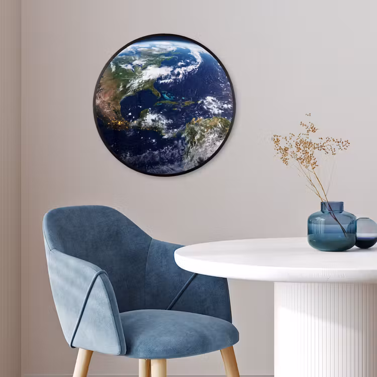 Photo Frame Round - Planet - Space - Cosmos - Planeet - Ruimte - Kosmos Fotolijst rond zonder passe partout klein