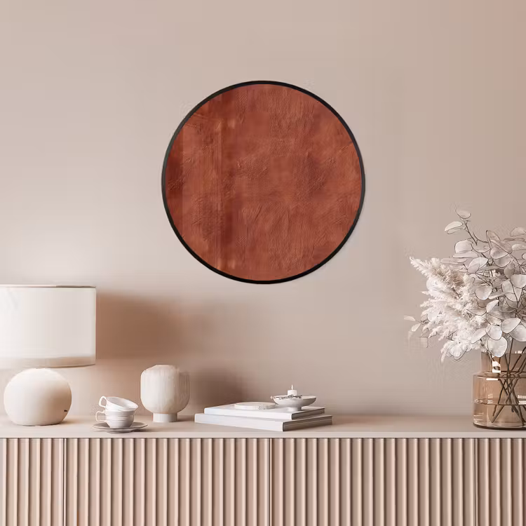 Stucwerk - Textuur - Terracotta Fotolijst rond zonder passe partout klein 856 -sfeer3
